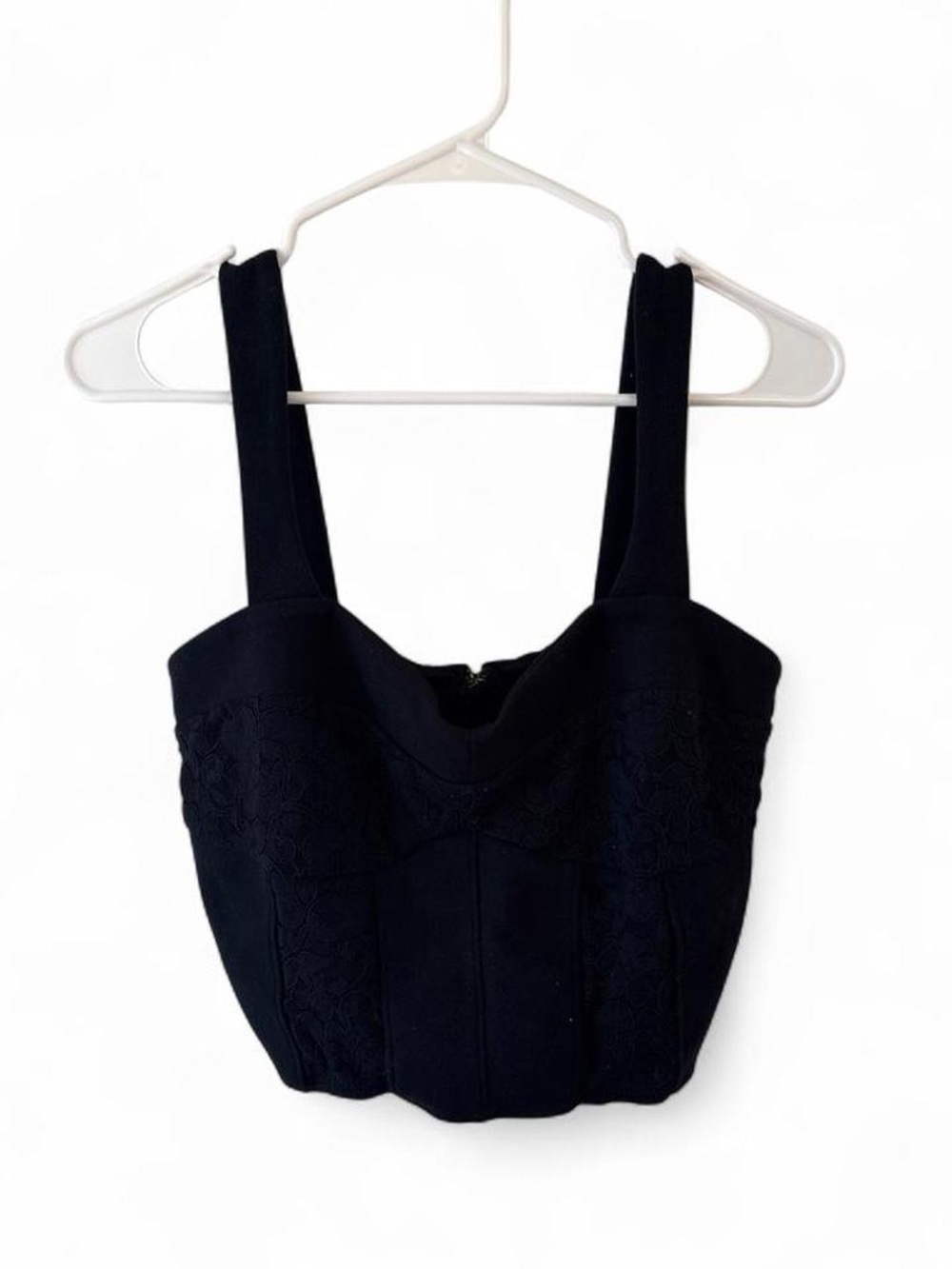 Anthropologie Black Tee with Branded Neck Label